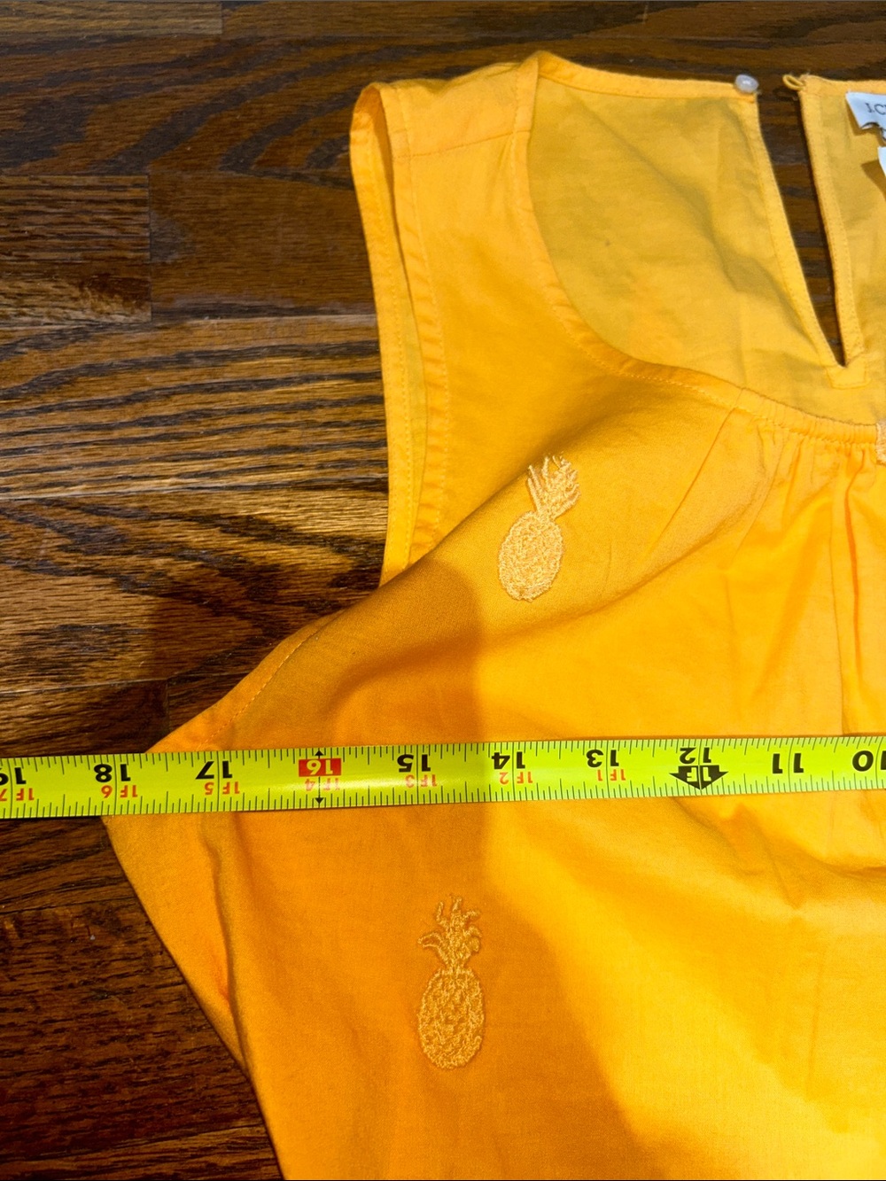 J. Crew Yellow Pineapple Embroidered Sleeveless Dress - Picture 3 of 7